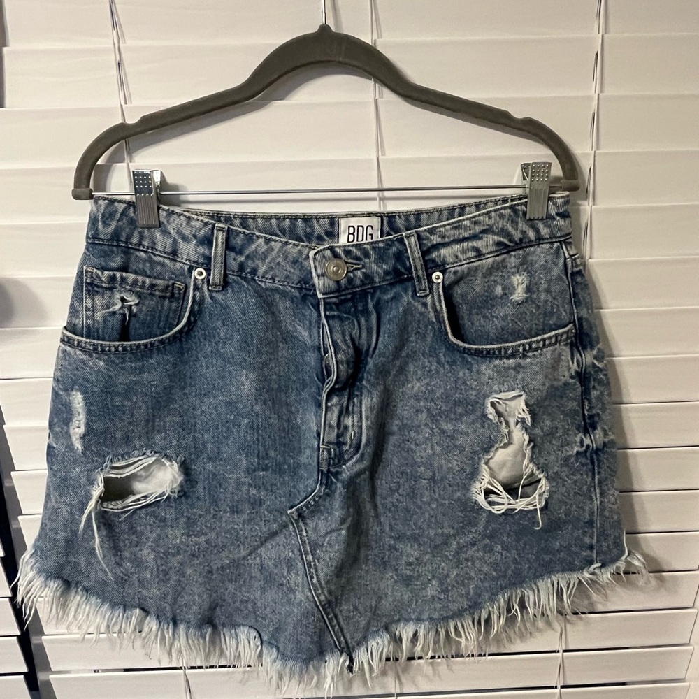 BDG Light Blue Denim Skirt